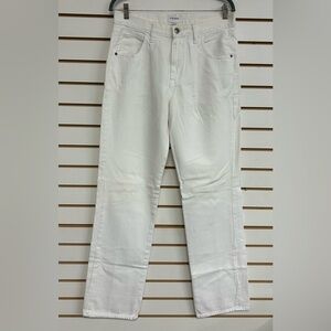 FRAME‎ BAGGY DENIM LE STRAIGHT LEG WHITE (BLANC) JEANS 26 100% COTTON
